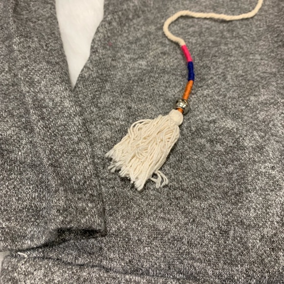 jella c. Cold shoulder Lace up sweater - Picture 2 of 4